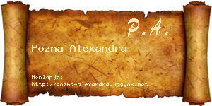 Pozna Alexandra névjegykártya